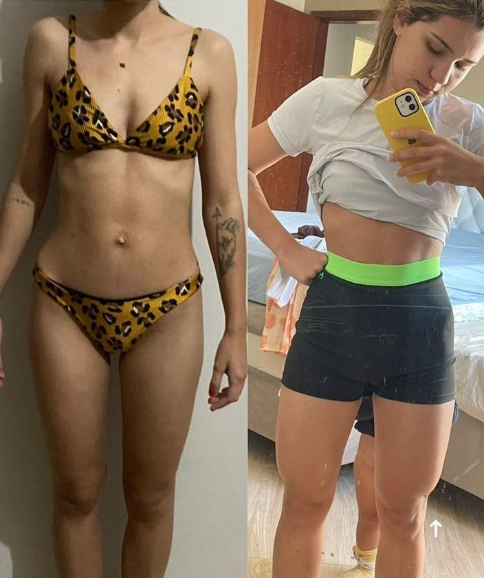 Antes e depois — aluna PROFIT 5